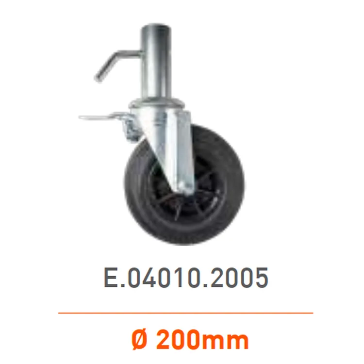 Rodízio com Travão para Andaime SIRL Ø200mm