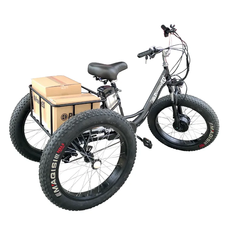 Triciclo de Transporte Industrial Elétrico POWERED 48V 500W 24" 50-90km Triciclo de Transporte Industrial Elétrico POWERED 48V 500W 24" 50-90km