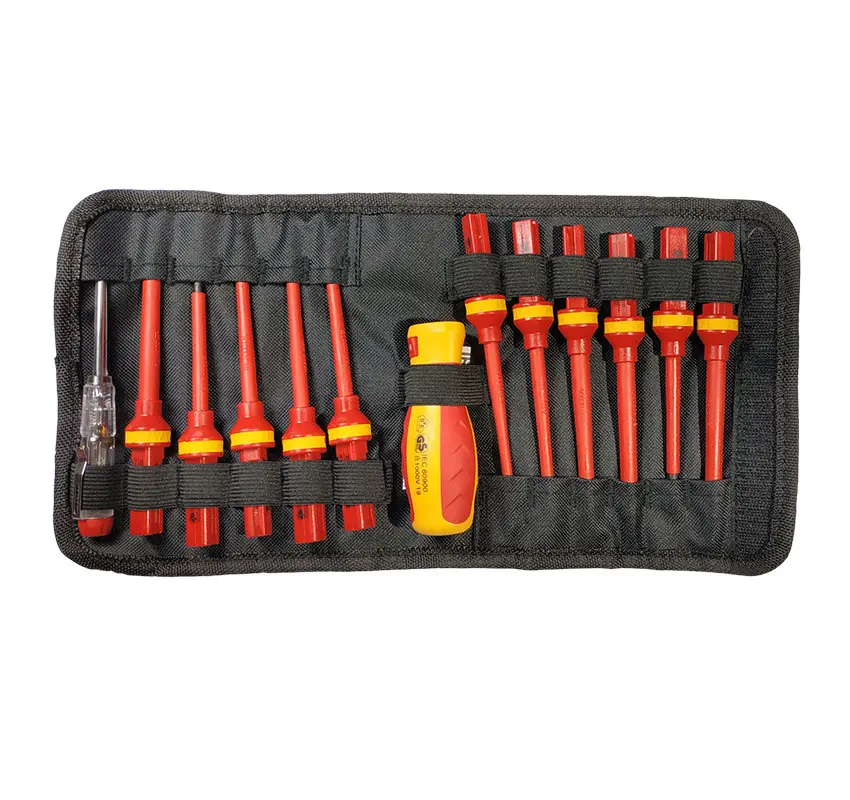 Jogo de Chaves de Fendas VDE 13 Peças TOOLHUB HS1320 Jogo de Chaves de Fendas VDE 13 Peças TOOLHUB HS1320