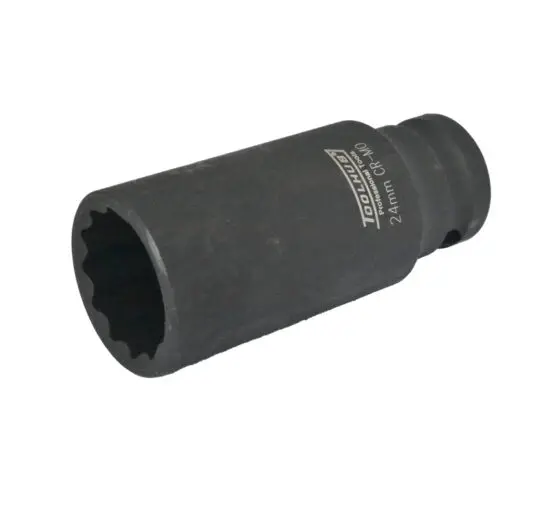 Chave de Caixa de Impacto Longa TOOLHUB 1/2″ 24mm 12 Faces