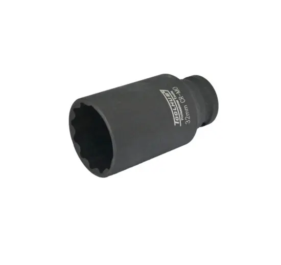 Chave de Caixa de Impacto Longa TOOLHUB 1/2″ 32MM 12 Faces Chave de Caixa de Impacto Longa TOOLHUB 1/2″ 32MM 12 Faces
