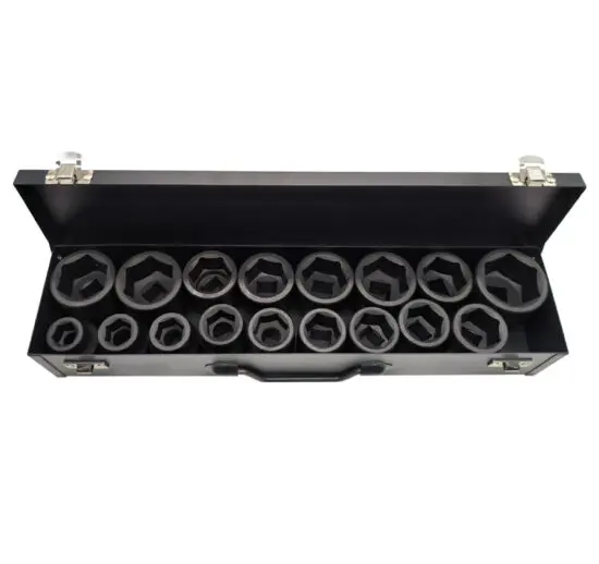 Jogo de Chaves de Caixa de Impacto TOOLHUB 3/4″ DR 6 Faces 17 Peças