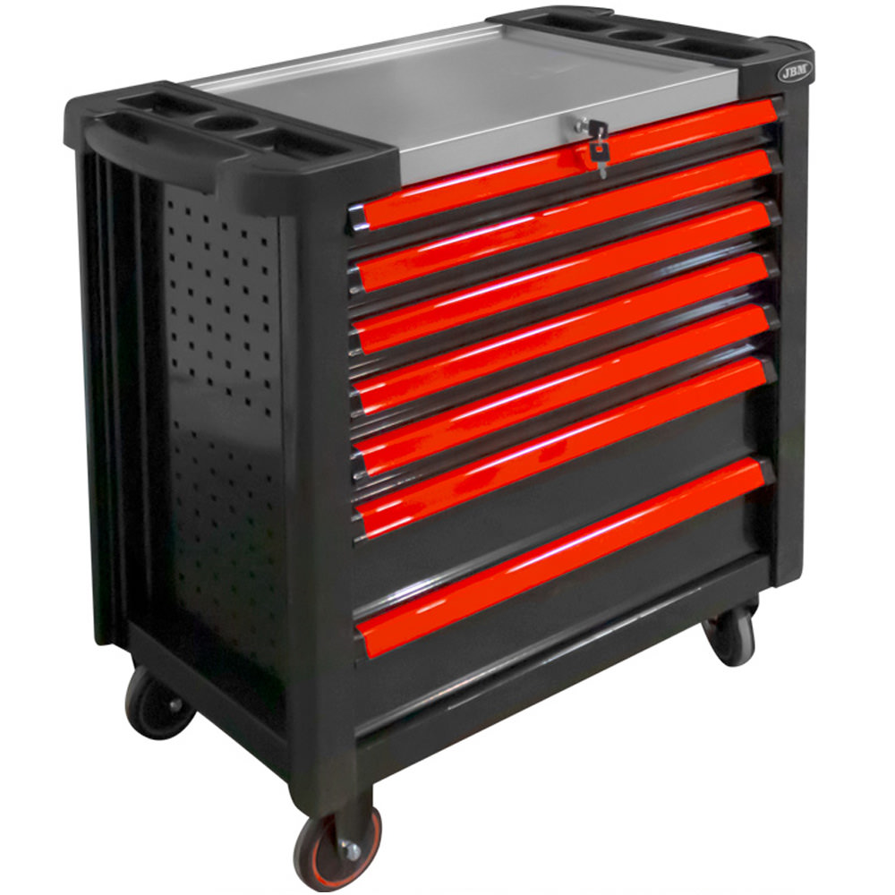 Carro de Ferramentas JBM XL 7 Gavetas Vermelho 980x510x984mm Carro de Ferramentas JBM XL 7 Gavetas Vermelho 980x510x984mm