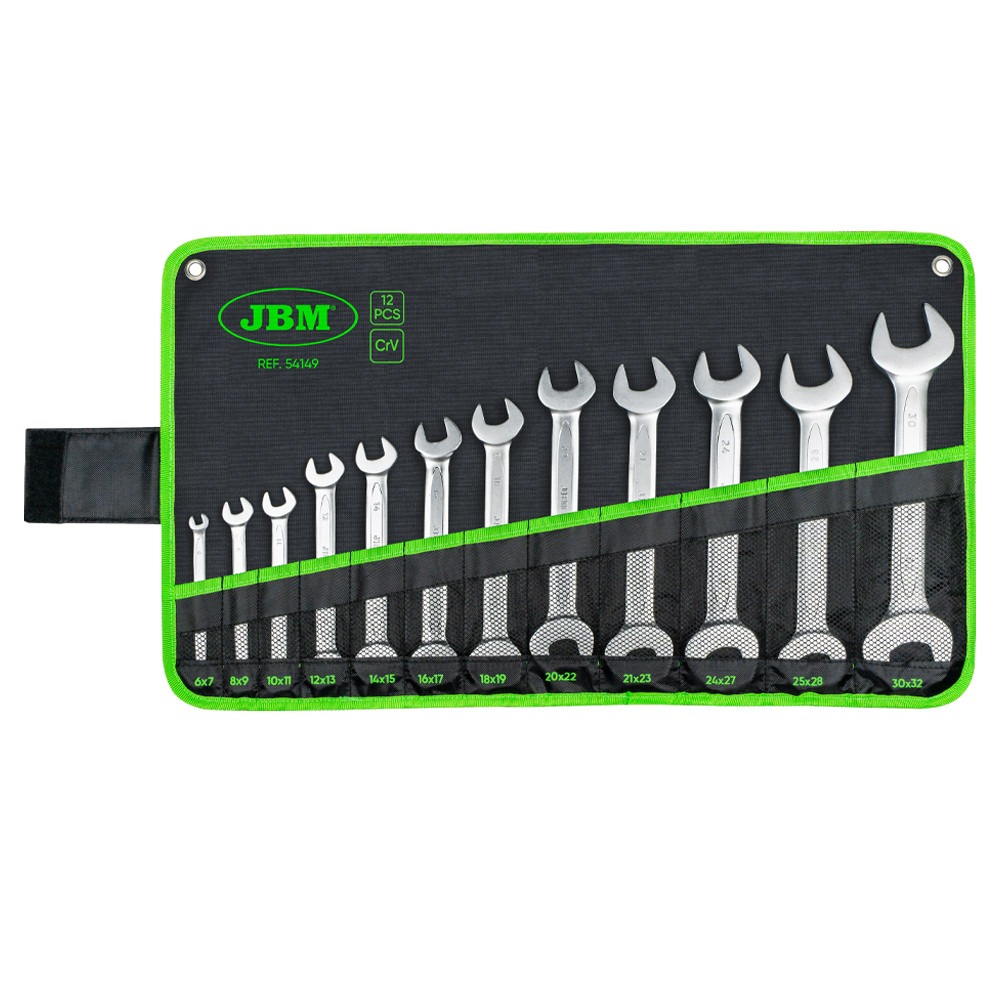 Set 12 Chaves Fixas JBM 6-32mm Aço Cr-V