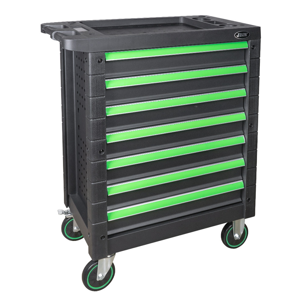 Carro de Ferramentas JBM 7 Gavetas 300kg Verde Carro de Ferramentas JBM 7 Gavetas 300kg Verde