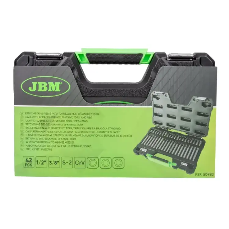 Caixa de Ferramentas JBM 42 Pontas Torx Hexagonal XZN