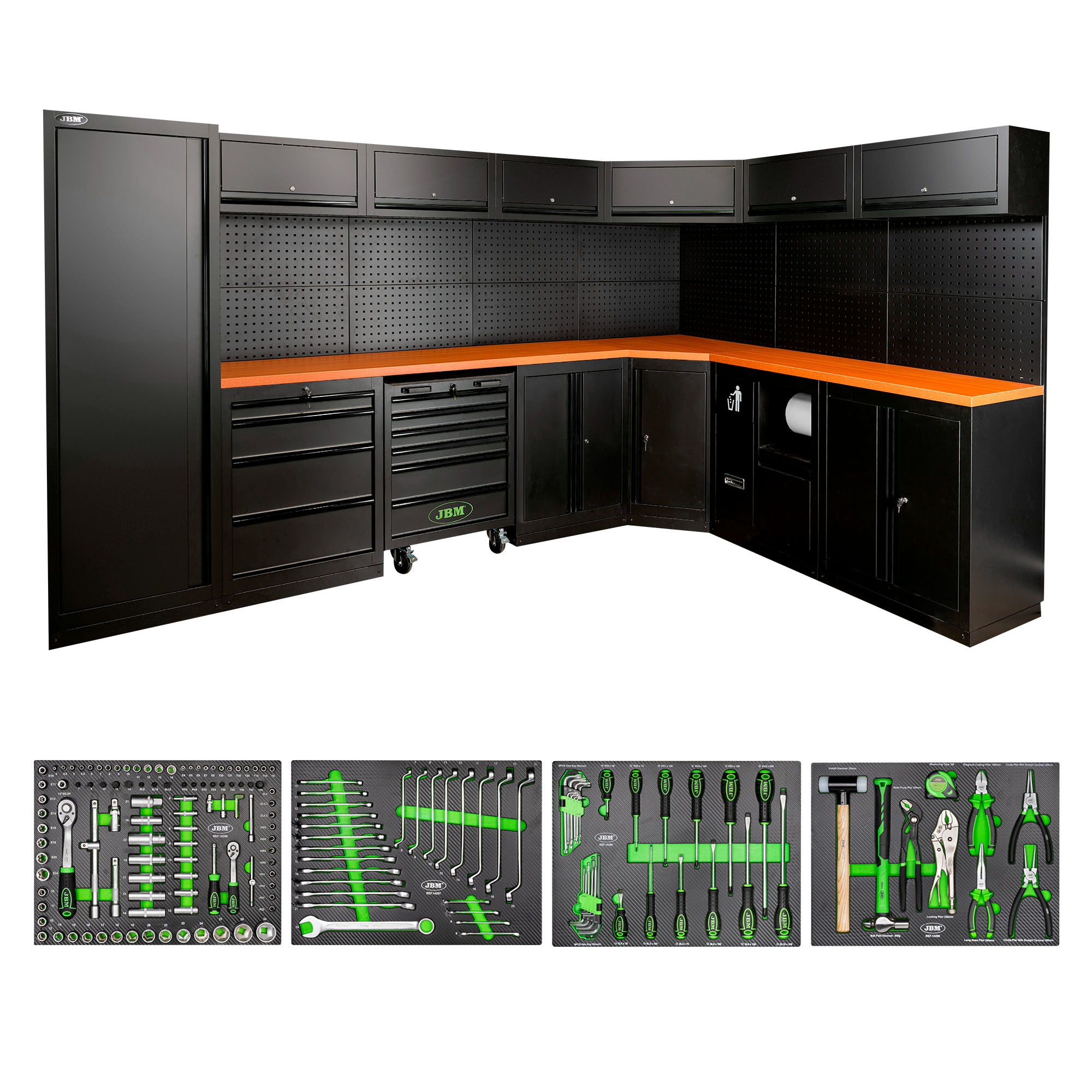 Conjunto de Mobiliário Modular de Oficina 43 Peças JBM Conjunto de Mobiliário Modular de Oficina 43 Peças JBM