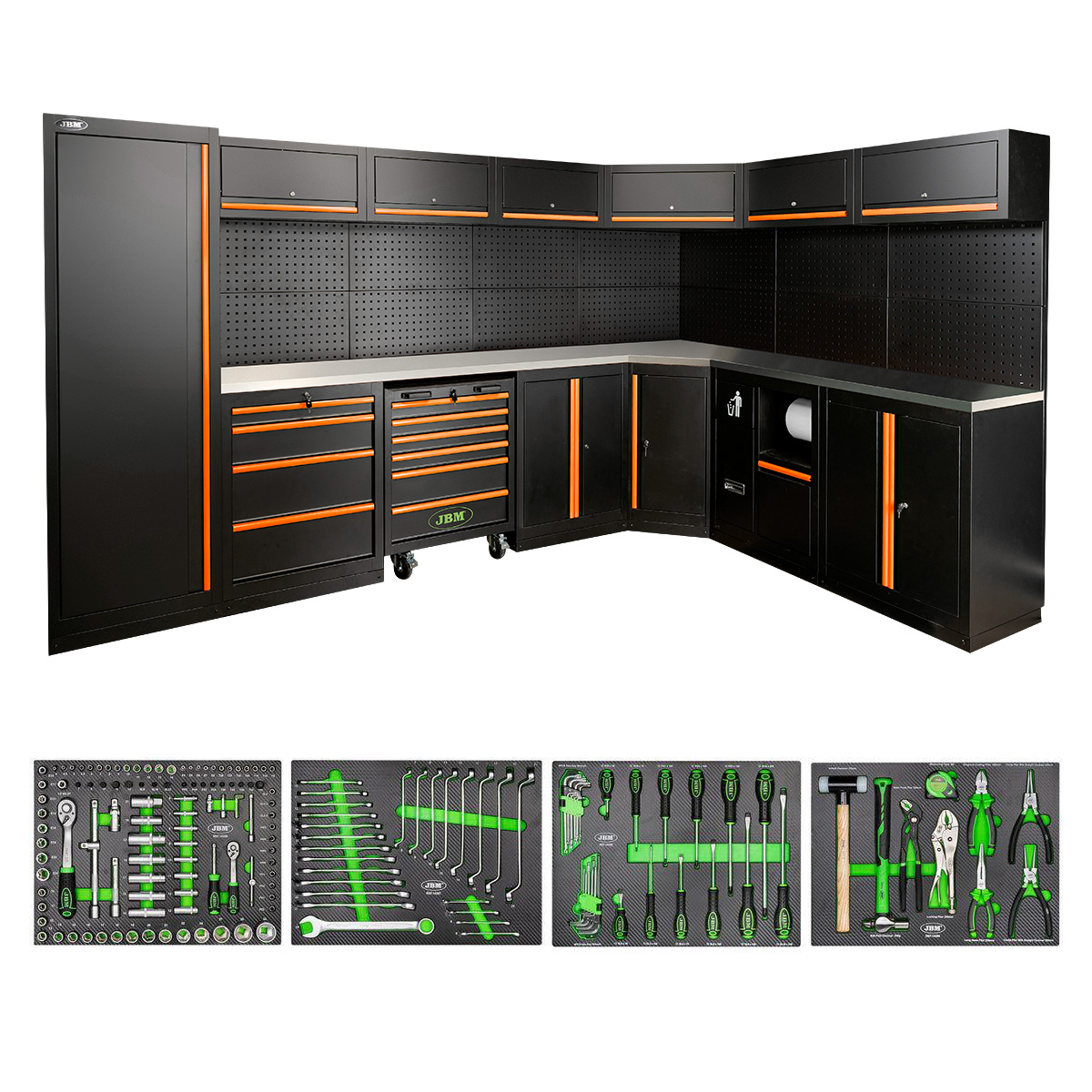 Conjunto de Mobiliário Modular JBM 43 Peças Inox e Aço