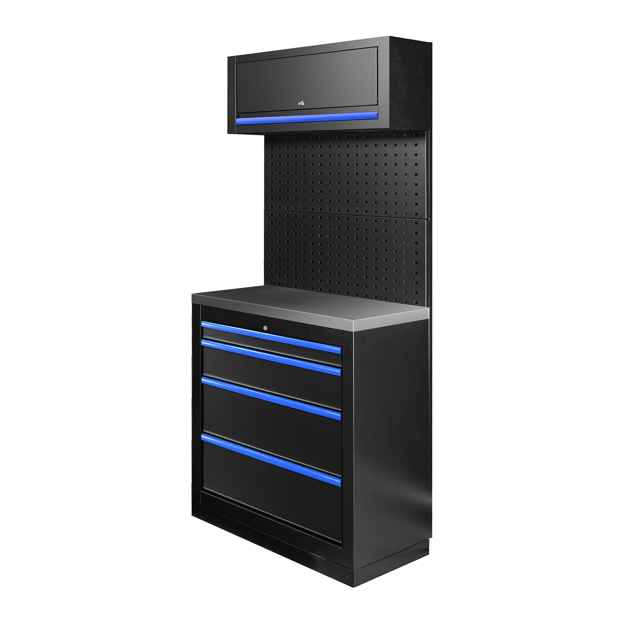 Conjunto de Móveis Modulares JBM 7 Peças Inox/Aço 680x500x1950mm Conjunto de Móveis Modulares JBM 7 Peças Inox/Aço 680x500x1950mm