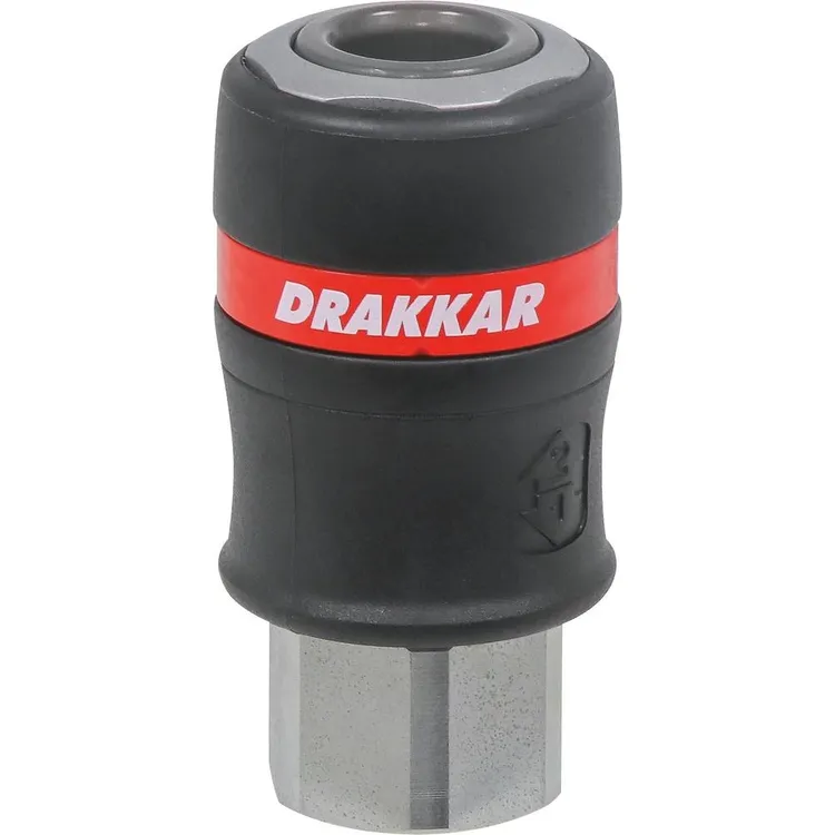 Acoplamento Rápido Fêmea de Segurança DRAKKAR Passage de Ar 11mm Rosca 3/4"