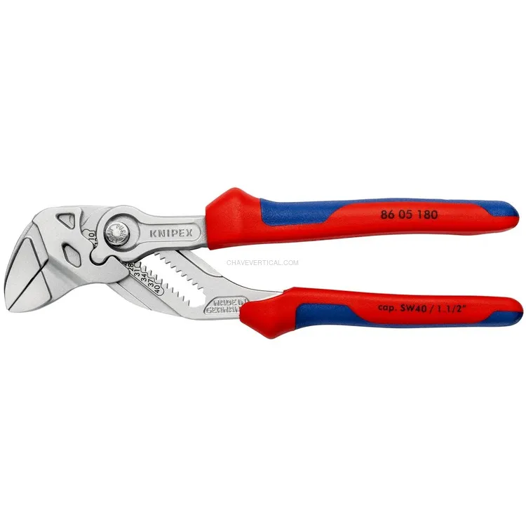 Alicate-Chave Ajustável KNIPEX 180mm 40mm Cromado Alicate-Chave Ajustável KNIPEX 180mm 40mm Cromado