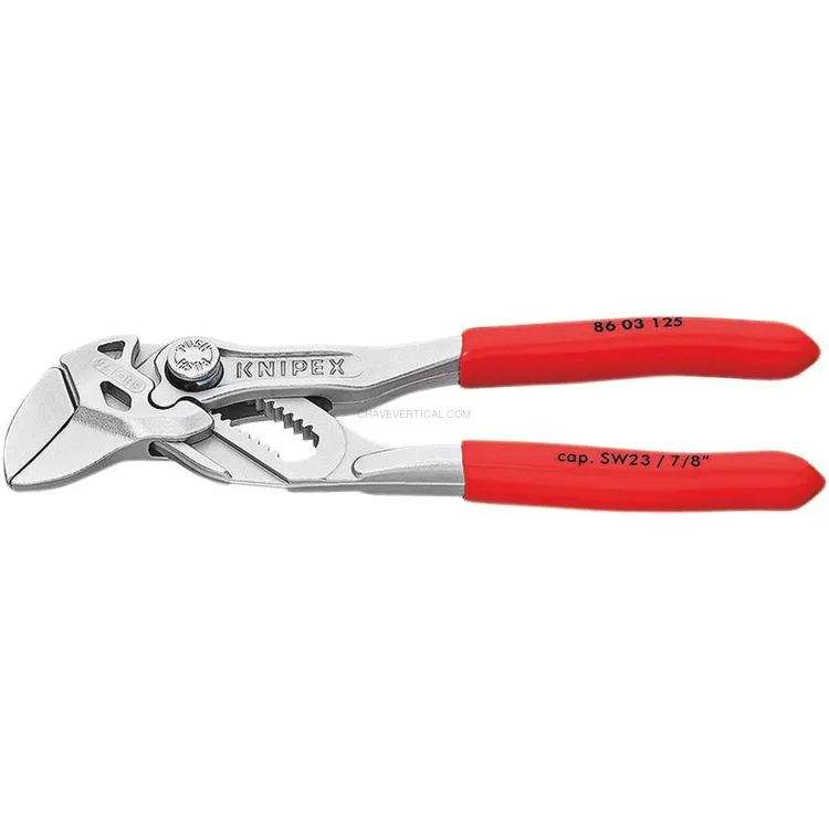 Alicate Chave KNIPEX 125mm com Botão de Regulação em Cartela