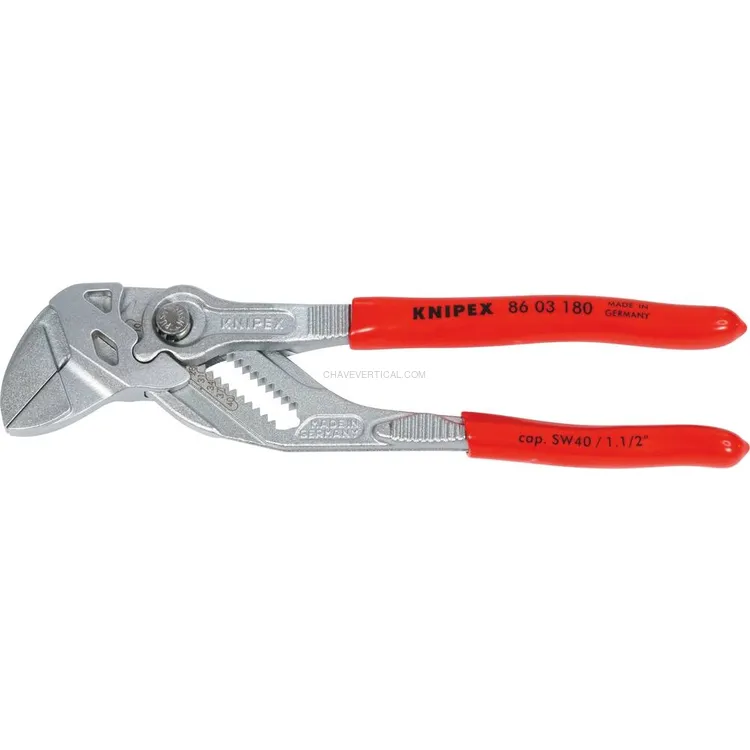 Alicate Chave KNIPEX 150mm com Botão de Regulação em Cartela