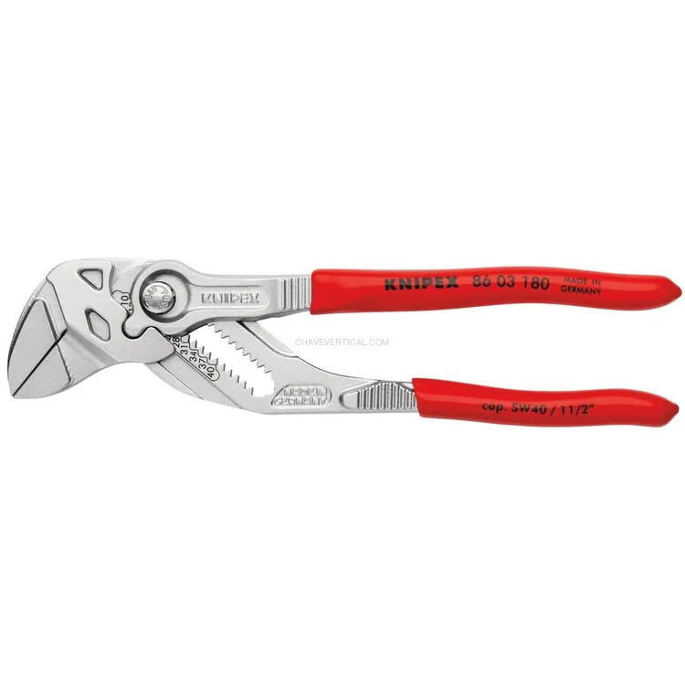 Alicate Chave KNIPEX 180mm com Botão de Regulação