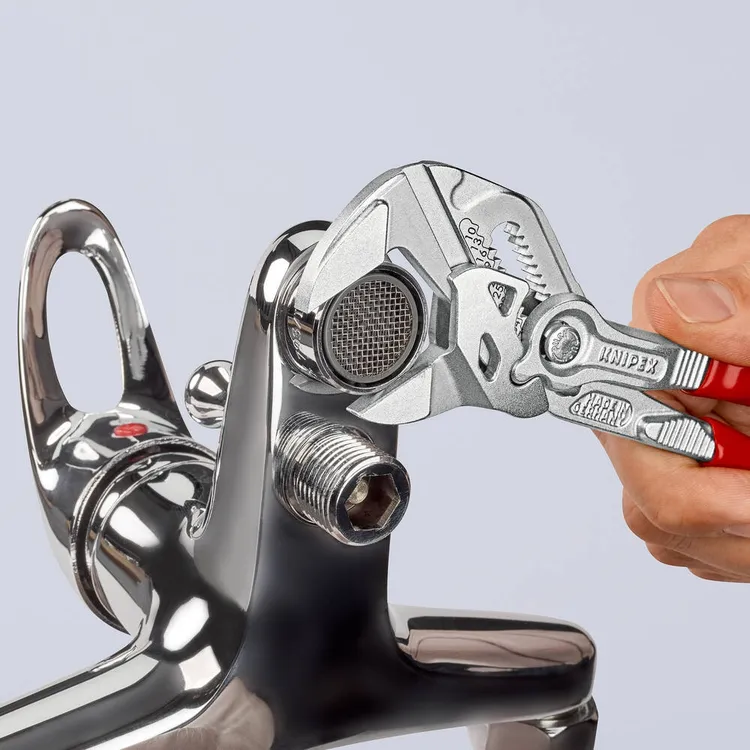 Alicate Chave KNIPEX 180mm com Botão de Regulação em Cartela