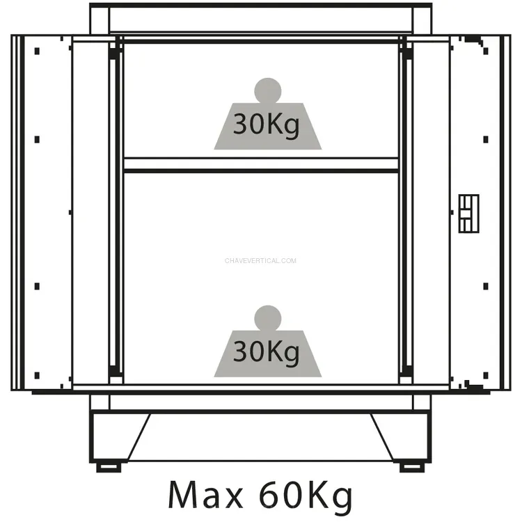 Armário Baixo DRAKKAR 2 Portas 680x458x987mm 60kg