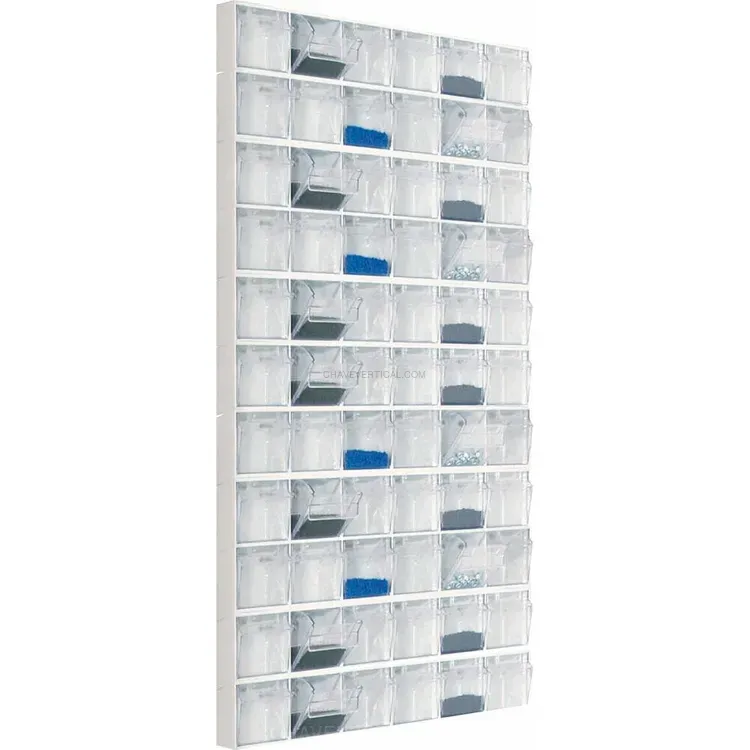 Armário de Arrumação com 11 Módulos e 66 Gavetas Basculantes 600x114x1254mm