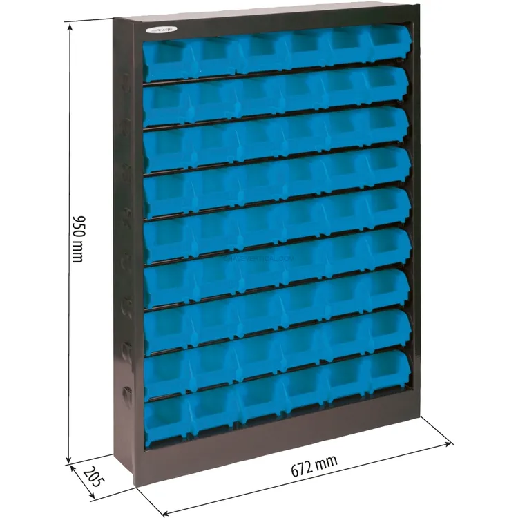 Armário Metálico com 54 Caixas de Bico 672x205x950mm