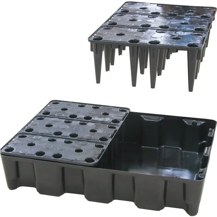 Bacia de Retenção Modular CEMO 60L em Polietileno com Grelhas