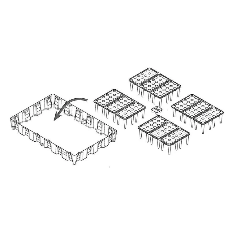 Bacia de Retenção Modular CEMO PE 120L 500kg 1200x800x170mm
