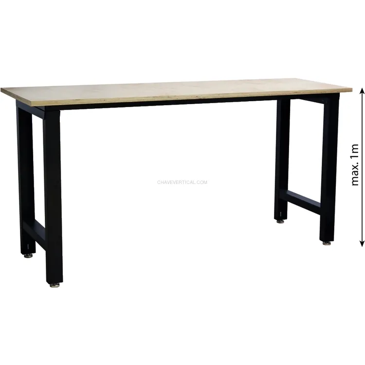 Bancada de Trabalho DRAKKAR 2000x600mm 500kg Tampo Madeira