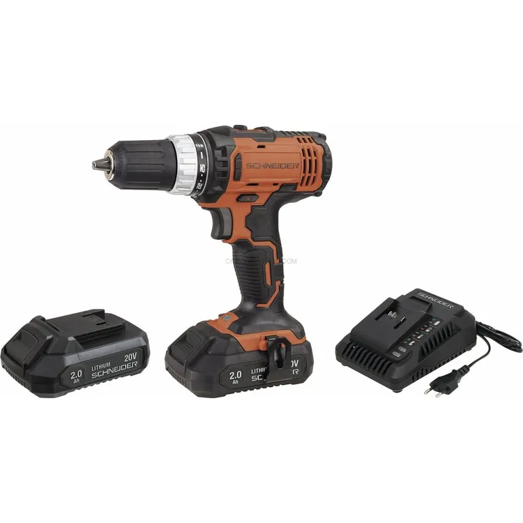 Berbequim Aparafusador SCHNEIDER 20V 35Nm com 2 Baterias 2Ah Berbequim Aparafusador SCHNEIDER 20V 35Nm com 2 Baterias 2Ah