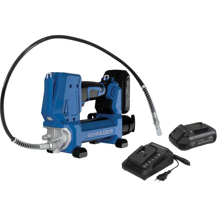 Bomba de Massa a Bateria SCHNEIDER 20V 690bar com 2 Baterias 2Ah Bomba de Massa a Bateria SCHNEIDER 20V 690bar com 2 Baterias 2Ah