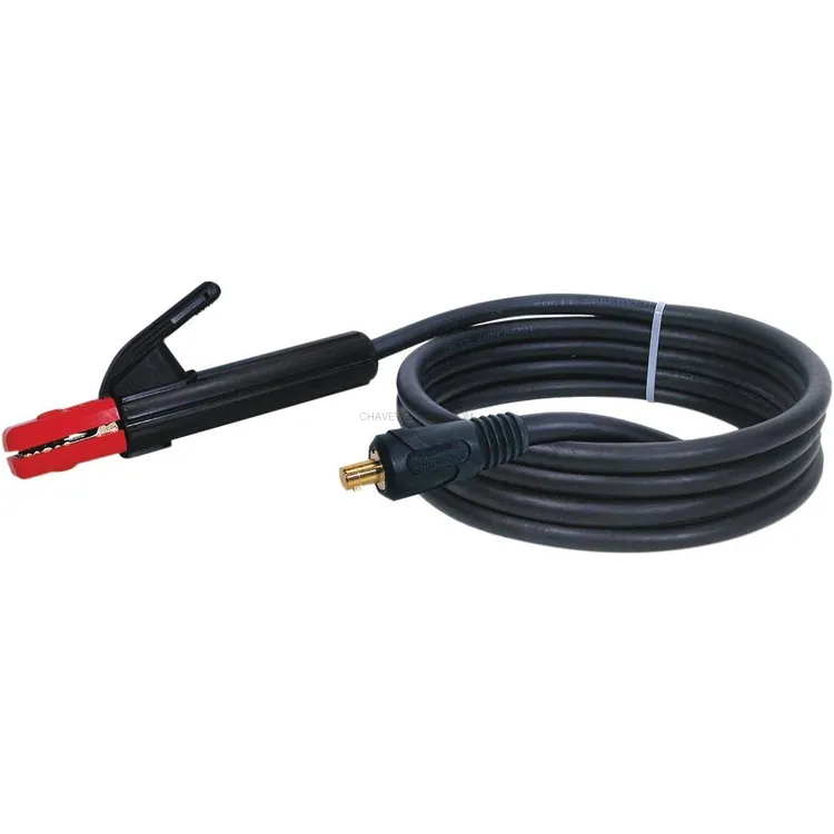 Cabo de Soldadura TRAFIMET TX25 25mm² 3m com Pinça Porta-Elétrodo 200A Cabo de Soldadura TRAFIMET TX25 25mm² 3m com Pinça Porta-Elétrodo 200A