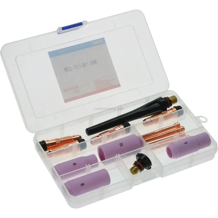 Caixa de Consumíveis WELDLINE para Tocha TIG WTT2 Caixa de Consumíveis WELDLINE para Tocha TIG WTT2