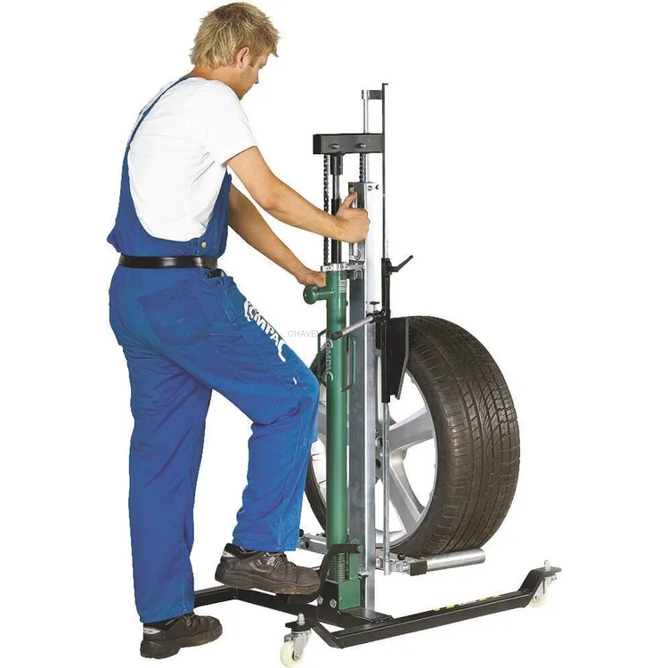 Carrinho Hidráulico Móvel Porta-Rodas COMPAC 60kg