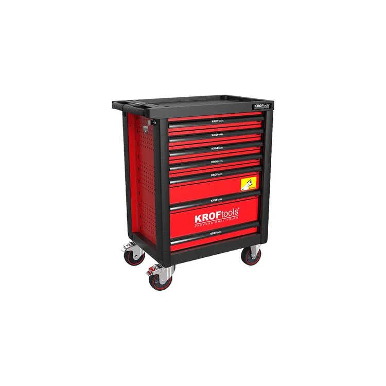 Carro de Ferramentas 7 Gavetas 236 Peças KROFTOOLS Vermelho