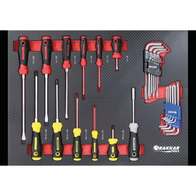 Carro de Ferramentas DRAKKAR 10 Gavetas com 176 Ferramentas 1141x730x888mm