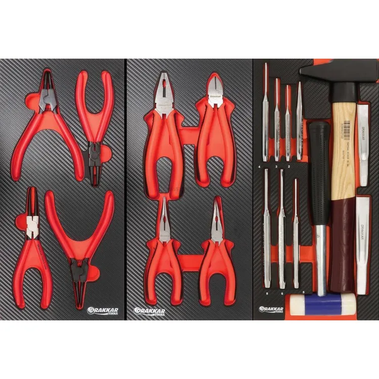 Carro de Ferramentas DRAKKAR 7 Gavetas com 172 Peças 680x460x1005mm