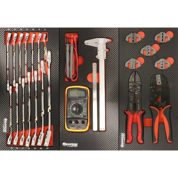 Carro de Ferramentas DRAKKAR 7 Gavetas com 172 Peças 680x460x1005mm