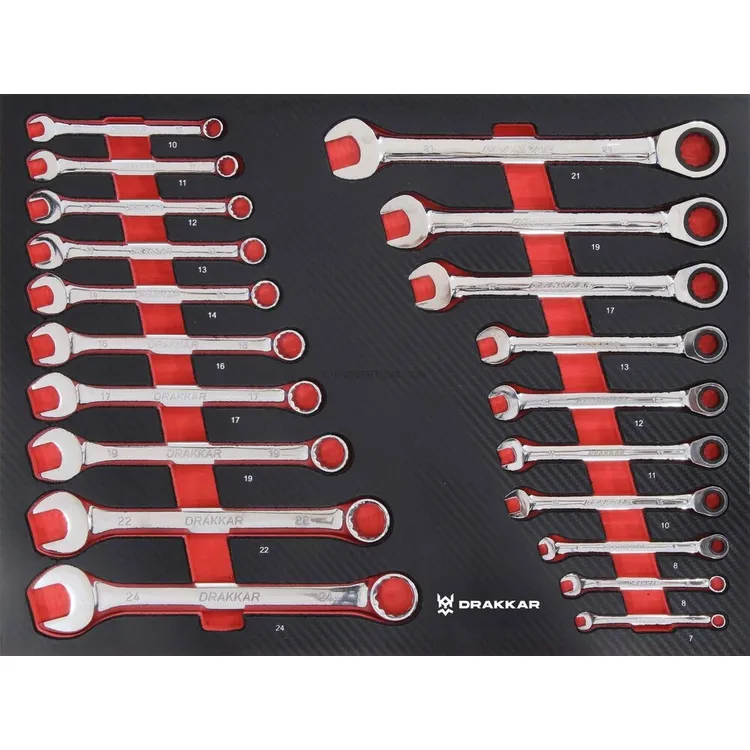 Carro de Ferramentas DRAKKAR 7 Gavetas com 176 Ferramentas 765x465x972mm