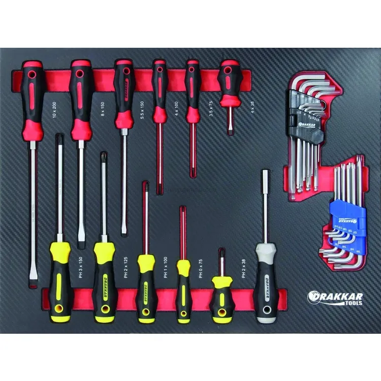 Carro de Ferramentas DRAKKAR 7 Gavetas com 176 Peças 646x458x961mm