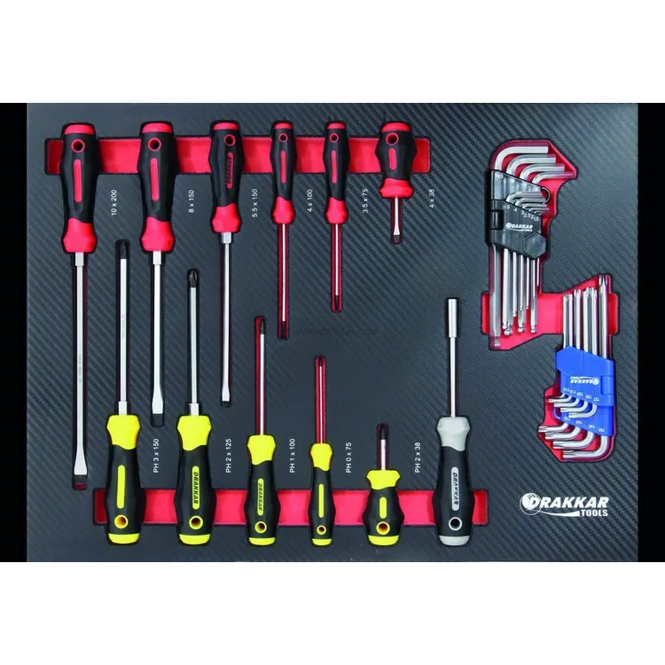 Carro de Ferramentas DRAKKAR 7 Gavetas com 176 Peças 675x450x980mm