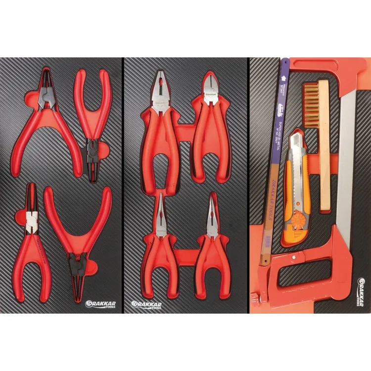Carro de Ferramentas DRAKKAR 7 Gavetas com 249 Ferramentas 680x460x1005mm