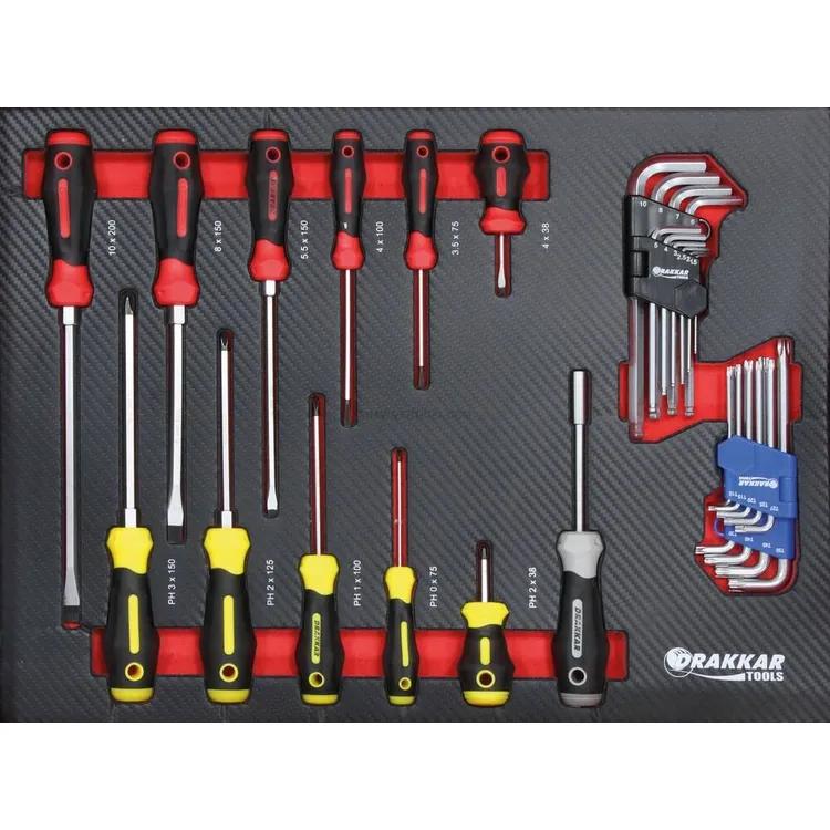 Carro de Ferramentas DRAKKAR 8 Gavetas com 176 Peças 770x465x970mm