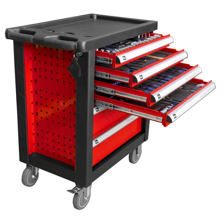 Carro de Ferramentas JBM 6 Gavetas Vermelho com Ferramentas Carro de Ferramentas JBM 6 Gavetas Vermelho com Ferramentas