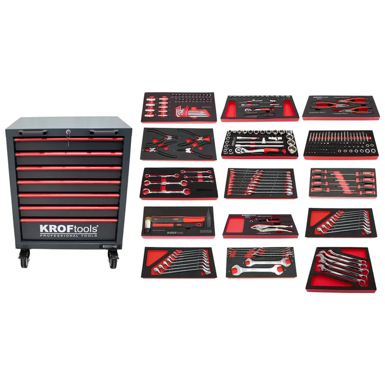 Carro de ferramentas KROFTOOLS 7 gavetas 237 peças
