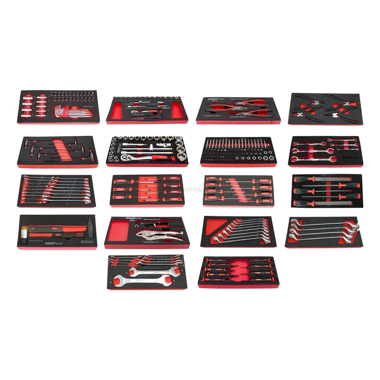 Carro de ferramentas KROFTOOLS 7 gavetas 259 peças