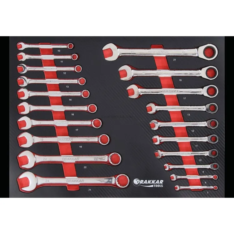 Carro de Oficina DRAKKAR 7 Gavetas com 176 Ferramentas 725x465x930mm