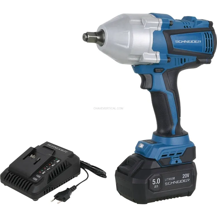 Chave de Impacto SCHNEIDER 20V 1/2″ 1000/1500Nm Brushless com Mala Chave de Impacto SCHNEIDER 20V 1/2″ 1000/1500Nm Brushless com Mala
