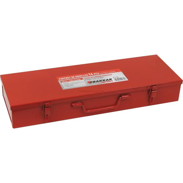 Coffret Metálico de Chaves de Caixa 3/4 Pol. Sextavadas DRAKKAR 14 Peças