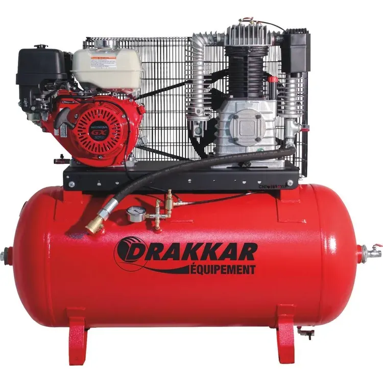 Compressor de Ar Fixo a Gasolina DRAKKAR 230L 9CV Honda GX270 Compressor de Ar Fixo a Gasolina DRAKKAR 230L 9CV Honda GX270