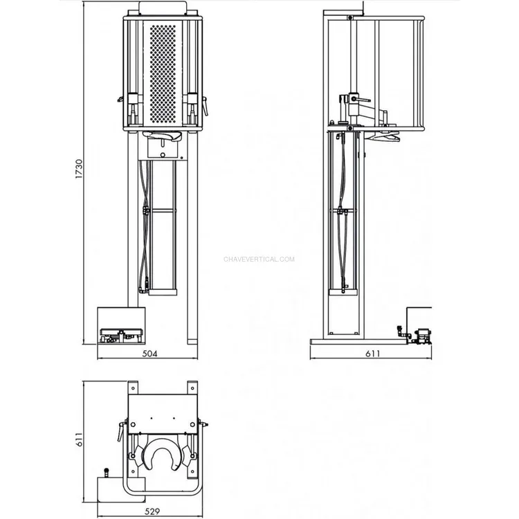 Compressor de Molas Pneumático GOVONI 2.5T 8 Bar