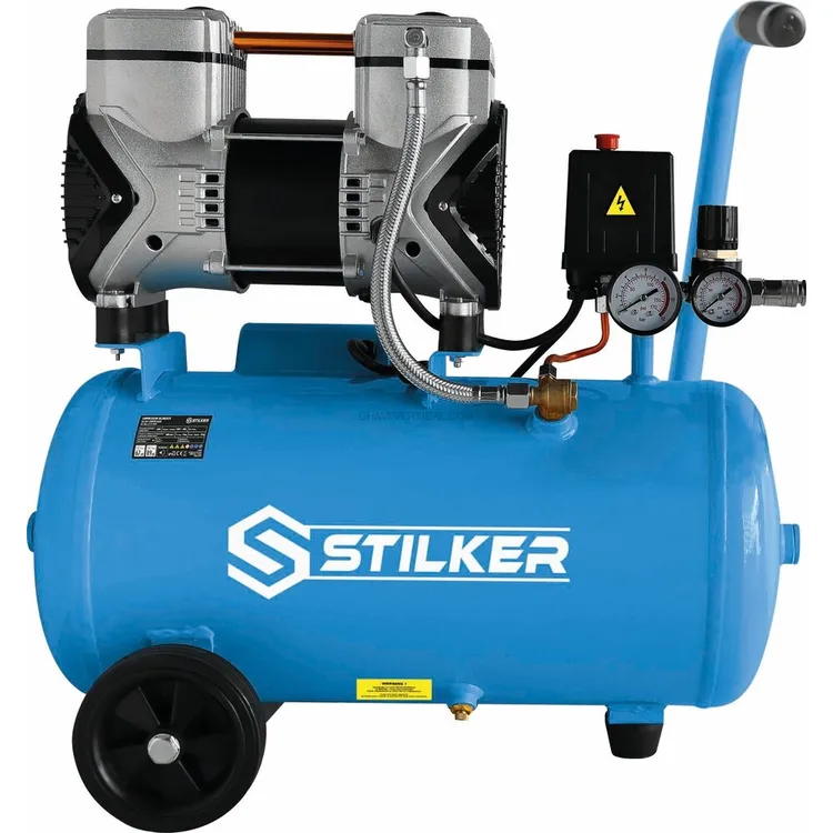 Compressor Silencioso STILKER 24L 1,5CV 230V 8bar