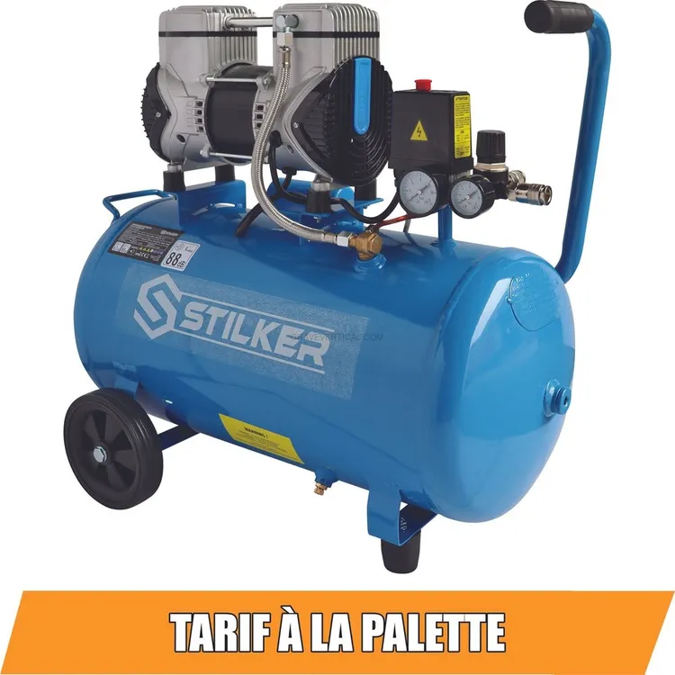 Compressor Silencioso STILKER 50L 2CV 230V 8bar Compressor Silencioso STILKER 50L 2CV 230V 8bar