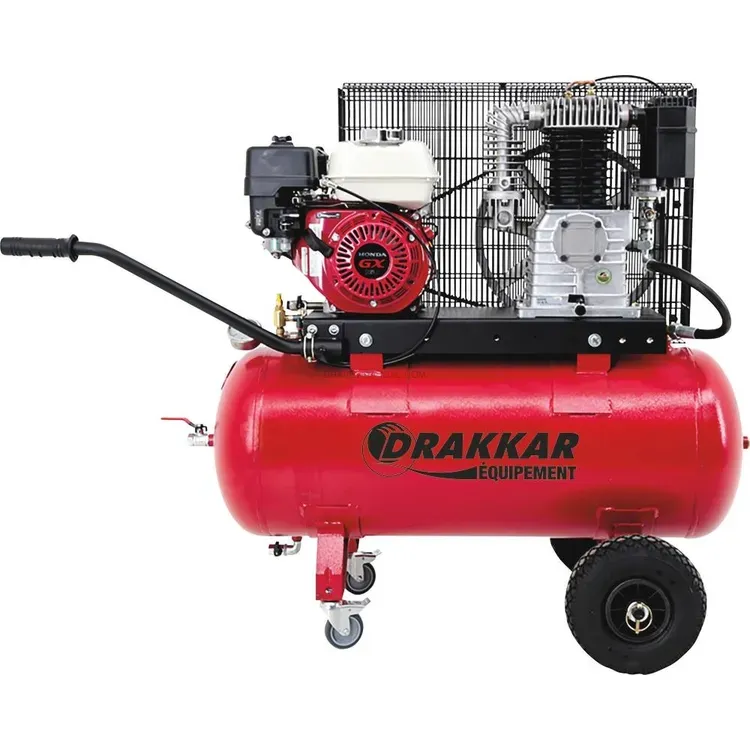 Compressor Térmico a Gasolina DRAKKAR 100L 5CV Motor Honda Compressor Térmico a Gasolina DRAKKAR 100L 5CV Motor Honda